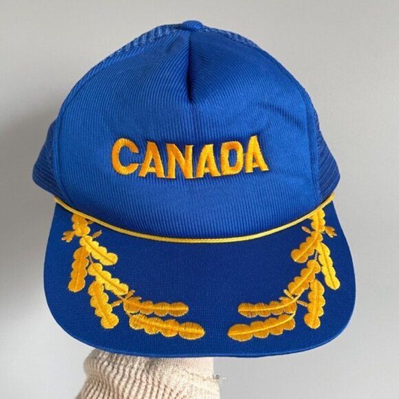 Vintage CANADA Blue Foam Truckers Cap - O/S, Unisex 🇨🇦 - Picture 2 of 8